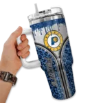 personalized indiana pacers leopard zipper blue curved tumbler best selling 1.webp