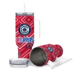 personalized los angeles clippers bold diamonds red curved tumbler best selling 1.webp