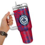 personalized los angeles clippers burst swirl red curved tumbler best selling 1.webp
