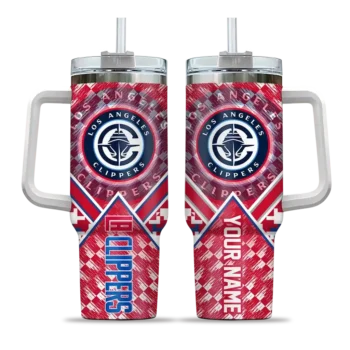 personalized los angeles clippers chevron angle red curved tumbler best selling 1.webp
