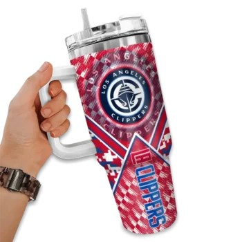 personalized los angeles clippers chevron angle red curved tumbler fashion forward 1.webp