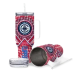 personalized los angeles clippers chevron angle red curved tumbler best selling 1.webp