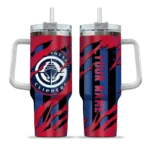 personalized los angeles clippers claw cut red black curved tumbler best selling 1.webp