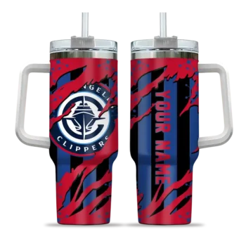 personalized los angeles clippers claw cut red black curved tumbler best selling 1.webp