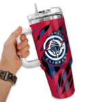 personalized los angeles clippers claw cut red black curved tumbler best selling 1.webp
