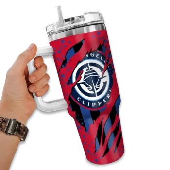 personalized los angeles clippers claw cut red black curved tumbler fashion forward 1.webp