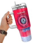 personalized los angeles clippers geometric prism red curved tumbler best selling 1.webp
