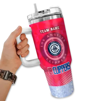 personalized los angeles clippers geometric prism red curved tumbler fashion forward 1.webp