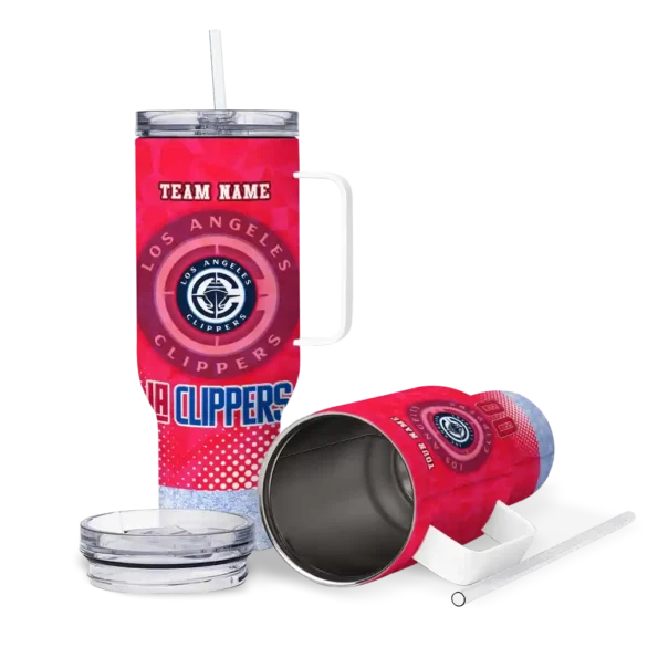 personalized los angeles clippers geometric prism red curved tumbler high quality 1.webp