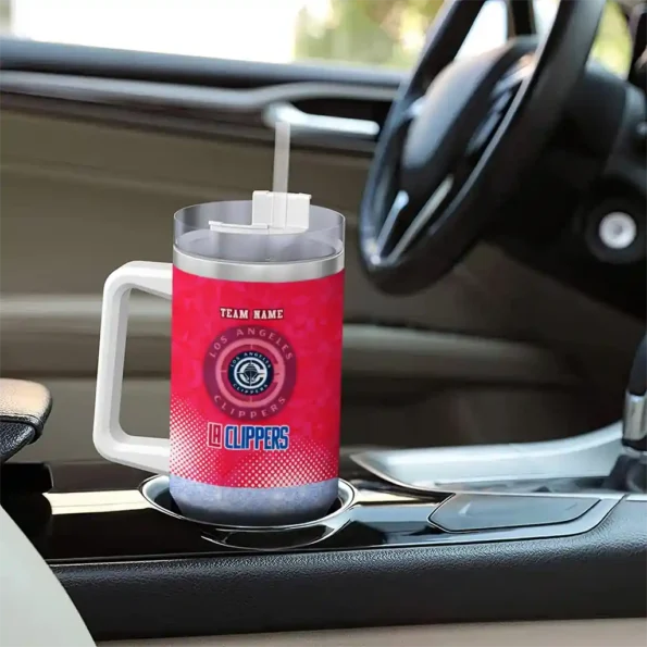personalized los angeles clippers geometric prism red curved tumbler trendy 1.webp