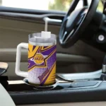 personalized los angeles lakers arrow burst purple curved tumbler best selling 1.webp
