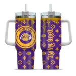 personalized los angeles lakers bullseye drips purple curved tumbler best selling 1.webp