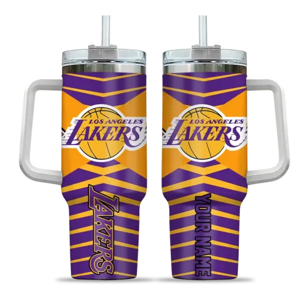 personalized los angeles lakers chevron layers purple curved tumbler best selling 1.webp
