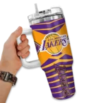 personalized los angeles lakers chevron layers purple curved tumbler best selling 1.webp