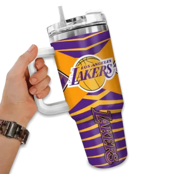 personalized los angeles lakers chevron layers purple curved tumbler fashion forward 1.webp