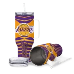 personalized los angeles lakers chevron layers purple curved tumbler best selling 1.webp