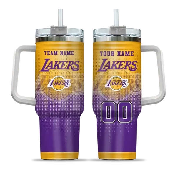 personalized los angeles lakers gradient dots purple curved tumbler best selling 1.webp