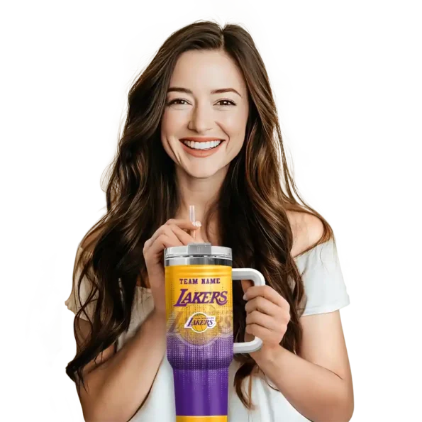 personalized los angeles lakers gradient dots purple curved tumbler premium grade 1.webp