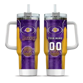 personalized los angeles lakers hexagon armor purple curved tumbler best selling 1.webp