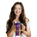 personalized los angeles lakers hexagon armor purple curved tumbler best selling 1.webp