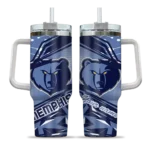 personalized memphis grizzlies abstract paths blue curved tumbler best selling 1.webp