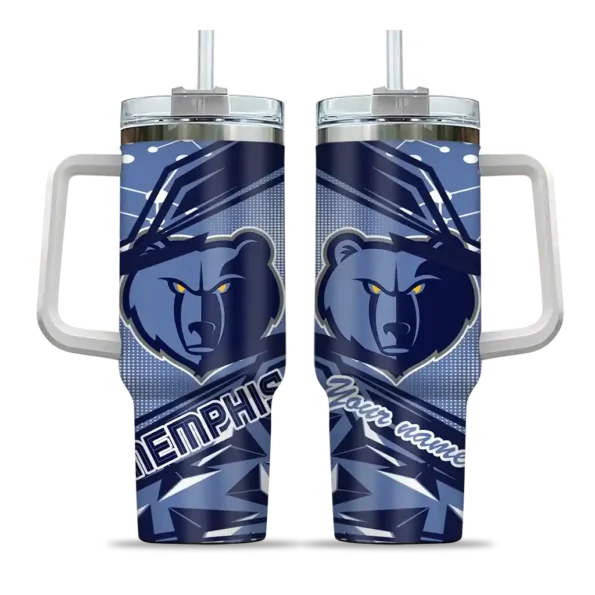 personalized memphis grizzlies abstract paths blue curved tumbler best selling 1.webp
