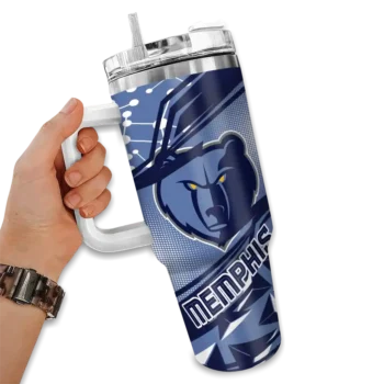 personalized memphis grizzlies abstract paths blue curved tumbler fashion forward 1.webp
