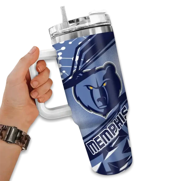 personalized memphis grizzlies abstract paths blue curved tumbler fashion forward 1.webp
