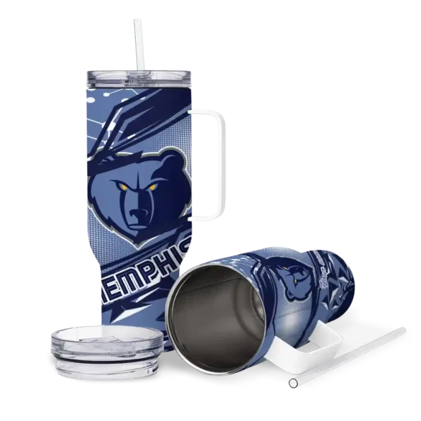 personalized memphis grizzlies abstract paths blue curved tumbler high quality 1.webp