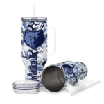 personalized memphis grizzlies camo mashup blue white curved tumbler best selling 1.webp