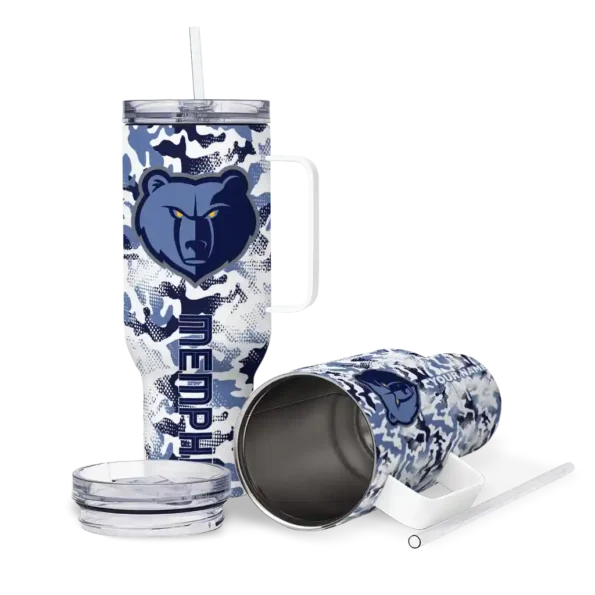 personalized memphis grizzlies camo mashup blue white curved tumbler high quality 1.webp