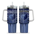personalized memphis grizzlies hex texture blue curved tumbler best selling 1.webp