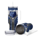 personalized memphis grizzlies leopard zipper blue curved tumbler best selling 1.webp