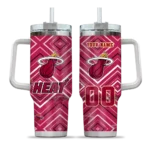 personalized miami heat bold diamonds red curved tumbler best selling 1.webp