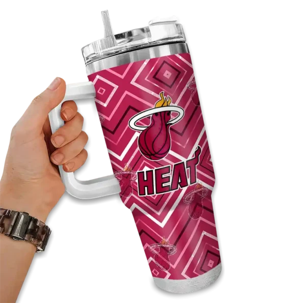 personalized miami heat bold diamonds red curved tumbler fashion forward 1.webp