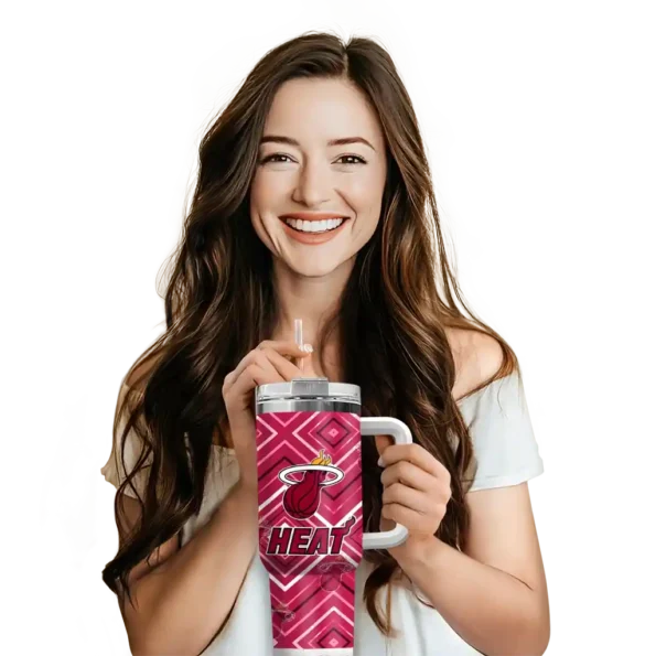 personalized miami heat bold diamonds red curved tumbler premium grade 1.webp