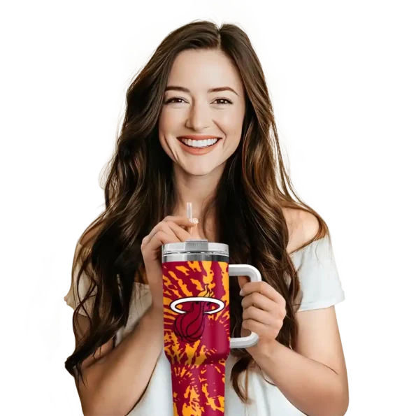 personalized miami heat burst swirl red curved tumbler premium grade 1.webp