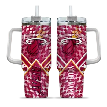 personalized miami heat chevron angle red curved tumbler best selling 1.webp