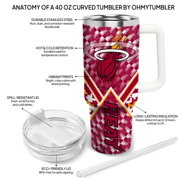 personalized miami heat chevron angle red curved tumbler new arrival 1.webp