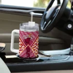 personalized miami heat chevron angle red curved tumbler best selling 1.webp