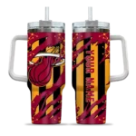 personalized miami heat claw cut red black curved tumbler best selling 1.webp