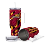 personalized miami heat claw cut red black curved tumbler best selling 1.webp