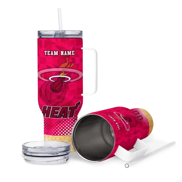 personalized miami heat geometric prism red curved tumbler high quality 1.webp