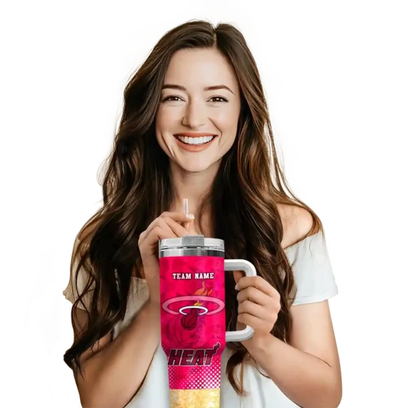 personalized miami heat geometric prism red curved tumbler premium grade 1.webp