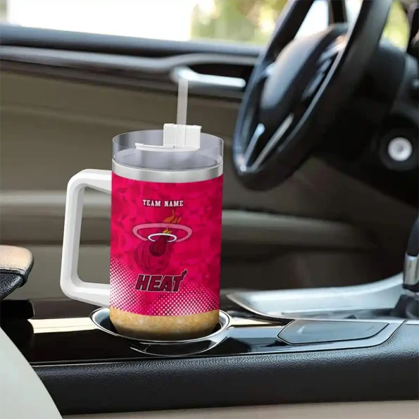 personalized miami heat geometric prism red curved tumbler trendy 1.webp