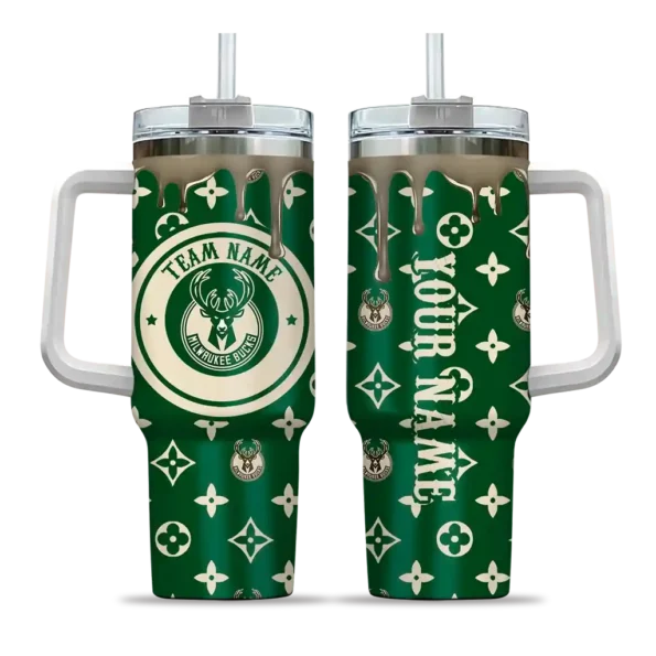personalized milwaukee bucks bullseye drips green curved tumbler best selling 1.webp