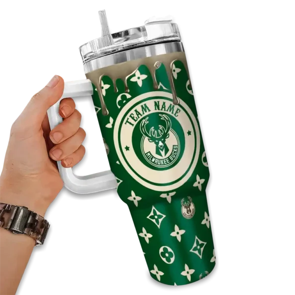 personalized milwaukee bucks bullseye drips green curved tumbler fashion forward 1.webp