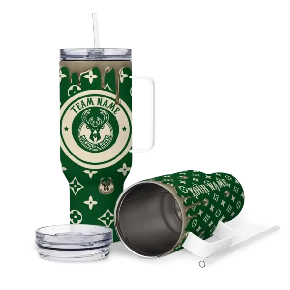 personalized milwaukee bucks bullseye drips green curved tumbler high quality 1.webp
