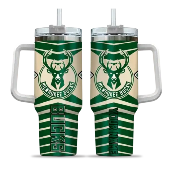 personalized milwaukee bucks chevron layers green curved tumbler best selling 1.webp
