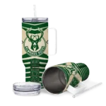 personalized milwaukee bucks chevron layers green curved tumbler best selling 1.webp